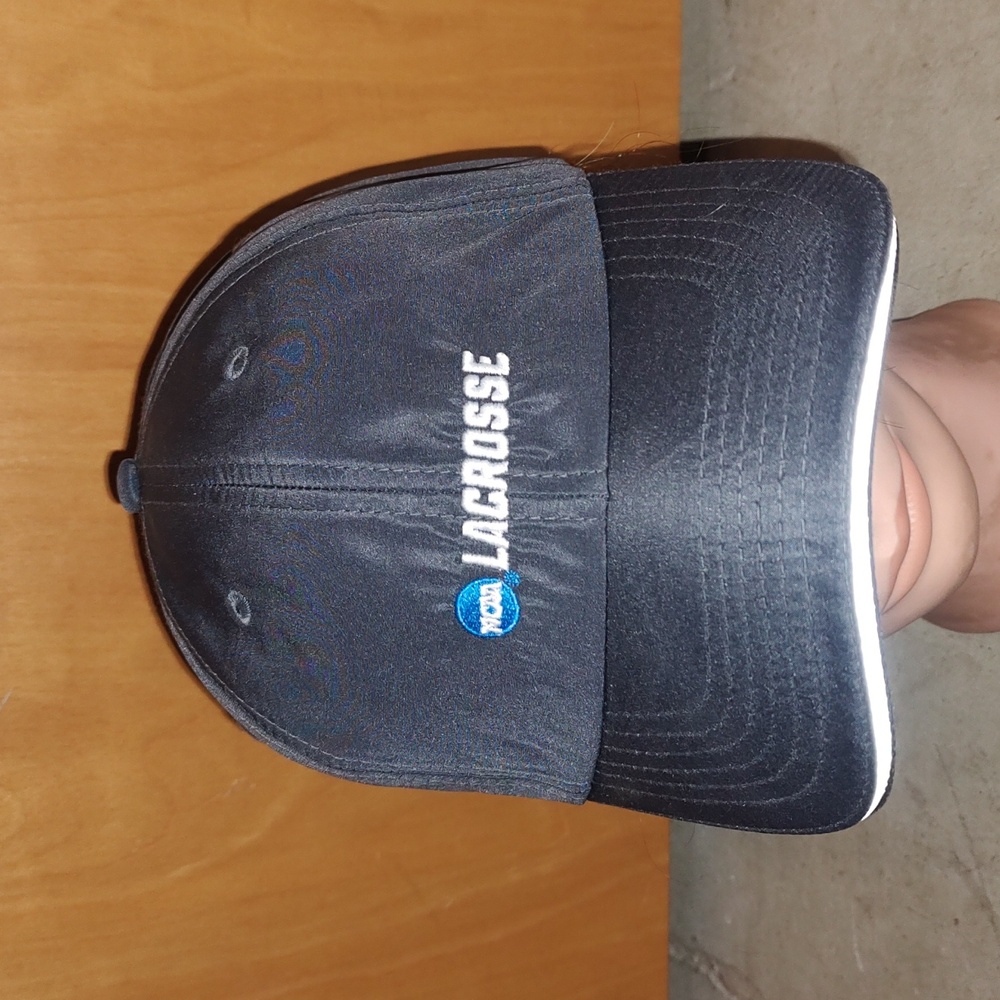 NCAA Lacrosse Embroidered Gray White Blue Strapback Hat Cap